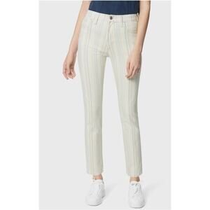 Joe's Jeans The Luna High Rise Cigarette Ankle Pants in Summer Parasol Stripe 26